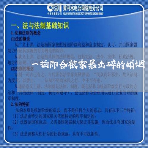 一拍即合被家暴击碎的婚姻/2023081487057