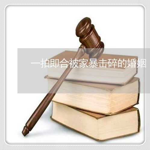 一拍即合被家暴击碎的婚姻/2023081494625