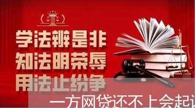 一方网贷还不上会起诉吗/2023111414138