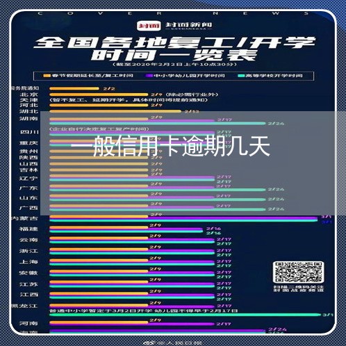 一般信用卡逾期几天/2023061021592