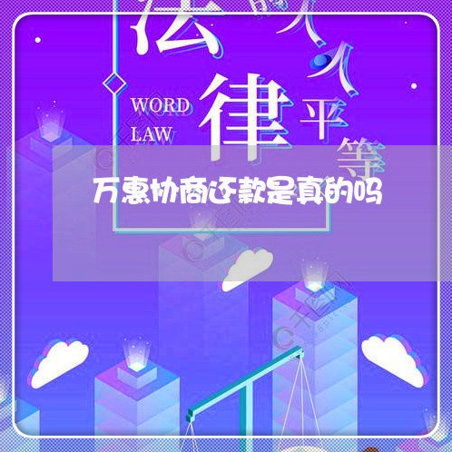 万惠协商还款是真的吗/2023092474816