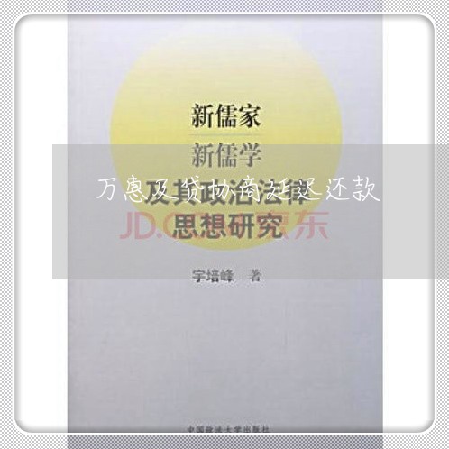 万惠及贷协商延迟还款/2023092007057