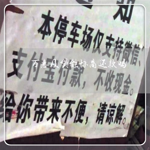 万惠及贷能协商还款吗/2023092563724