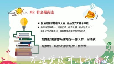 万达贷款可以协商还款吗/2023100686179