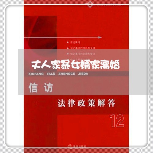 丈人家暴女婿家离婚/2023110575927