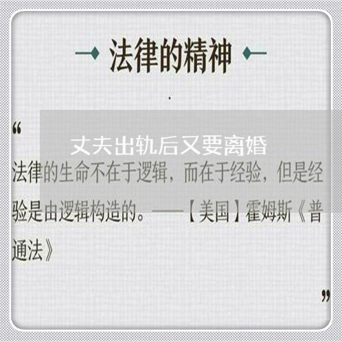 丈夫出轨后又要离婚/2023110384715