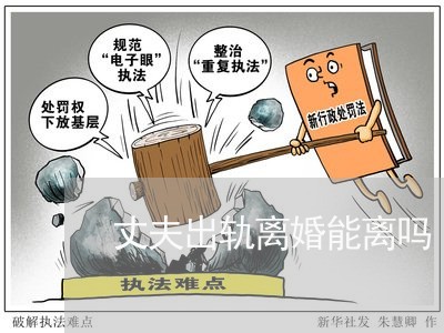 丈夫出轨离婚能离吗/2023110364968