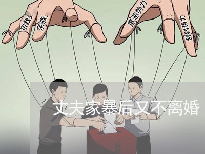 丈夫家暴后又不离婚/2023110351382