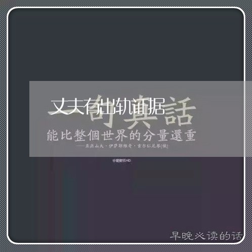 丈夫有出轨证据/2023121752514