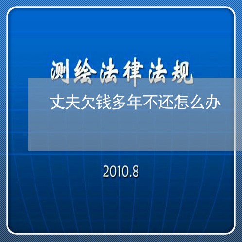 丈夫欠钱多年不还怎么办/2023111067450