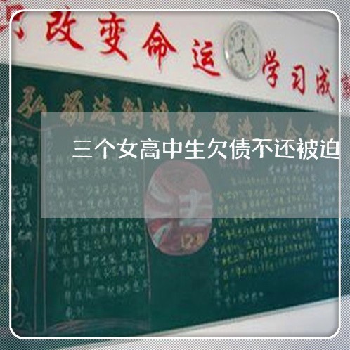 三个女高中生欠债不还被迫/2023110952515