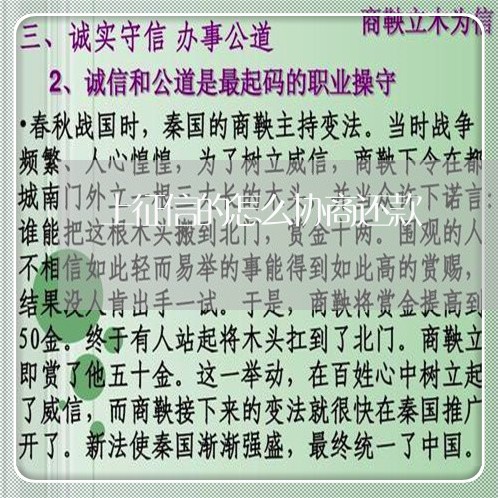 上征信的怎么协商还款/2023100506836