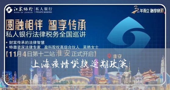 上海疫情贷款逾期政策/2023111526969