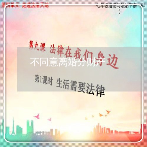 不同意离婚分财产/2023100185036