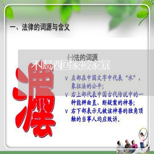 不喝酒回家被家暴/2023100805148