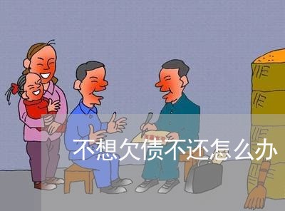 不想欠债不还怎么办/2023102504817