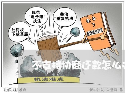 不支持协商还款怎么办理/2023092606939