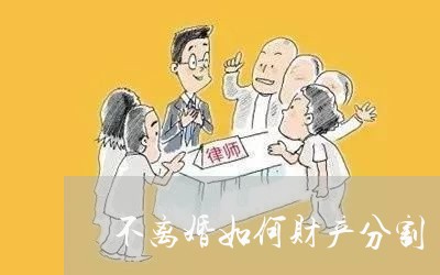 不离婚如何财产分割/2023110432836