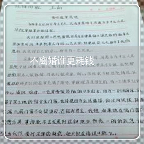 不离婚谁更耗钱/2023121695847