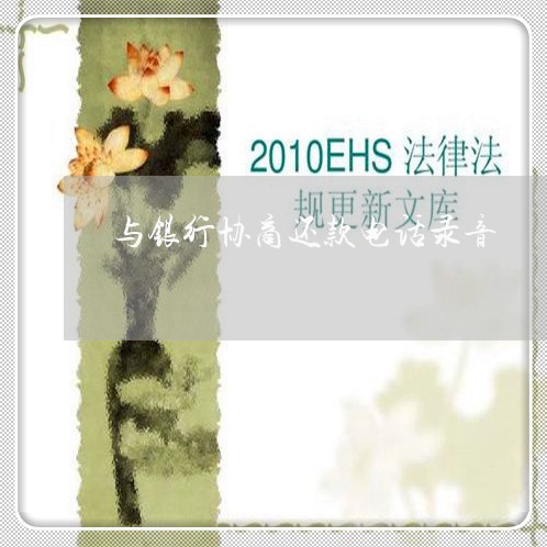 与银行协商还款电话录音/2023073025046