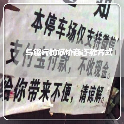 与银行如何协商还款方式/2023091693678