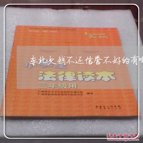 东北欠钱不还信誉不好的有哪些人/2023121027149