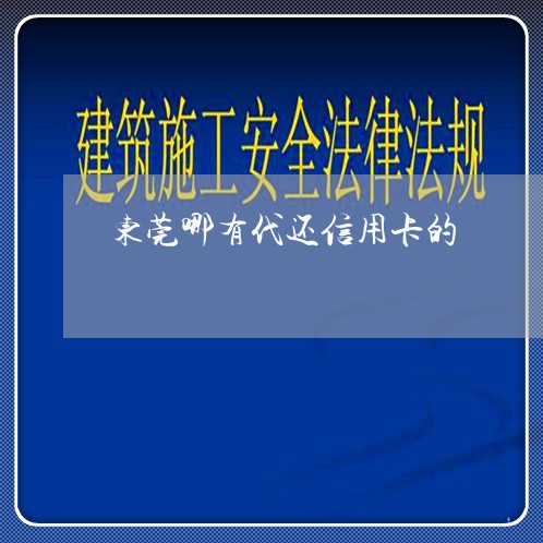 东莞哪有代还信用卡的/2023112440390