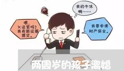 两周岁的孩子离婚/2023092596348