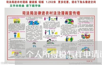 个人所得税怎样申请退费/2023062504940