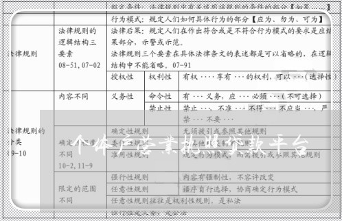 个体户营业执照贷款平台/2023032628048