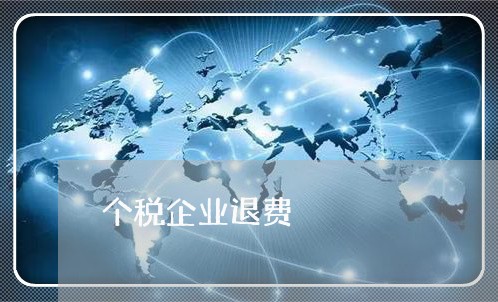 个税企业退费/2023041536270