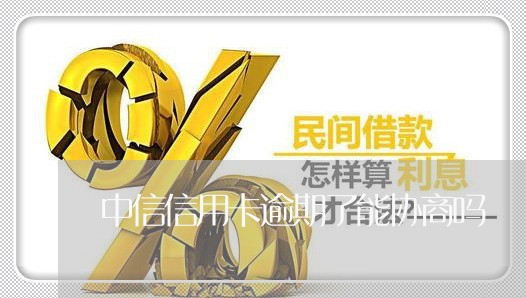 中信信用卡逾期了能协商吗/2023111636159