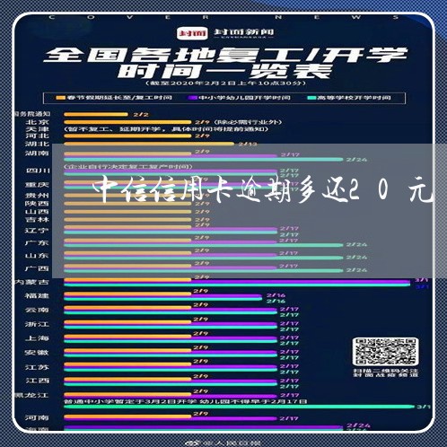 中信信用卡逾期多还20元/2023111830280