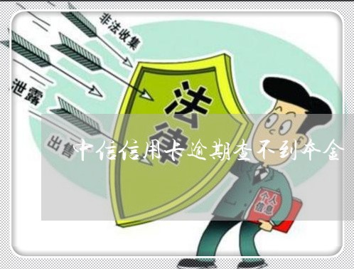 中信信用卡逾期查不到本金/2023050459493