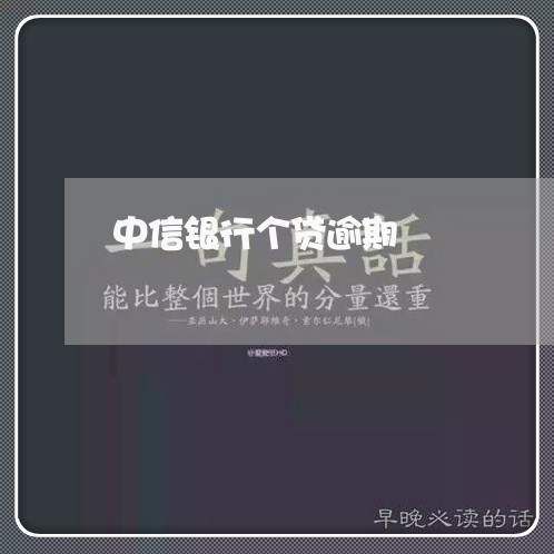 中信银行个贷逾期/2023062774937