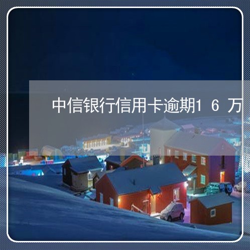 中信银行信用卡逾期16万/2023051295847