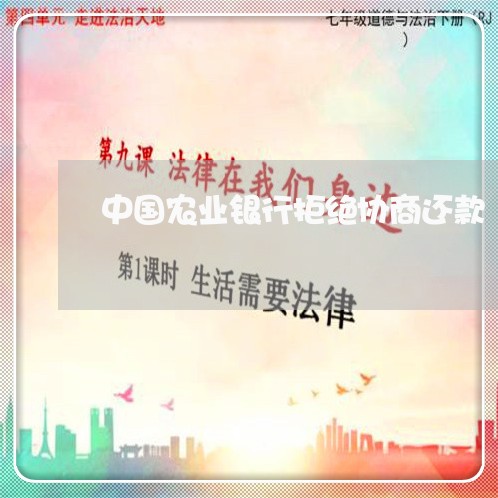 中国农业银行拒绝协商还款/2023100785815