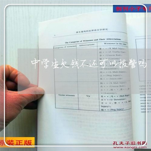 中学生欠钱不还可以报警吗/2023110872602