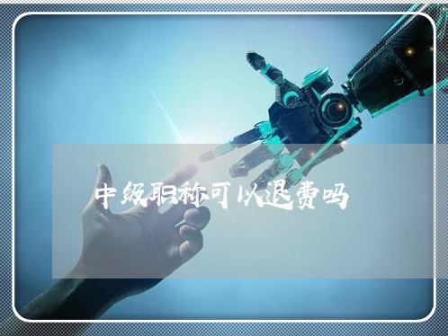 中级职称可以退费吗/2023052463817