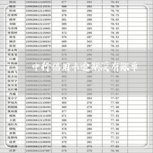 中行信用卡逾期没有账单/2023112785037