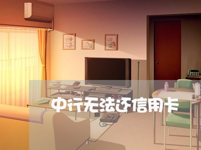 中行无法还信用卡/2023092872815