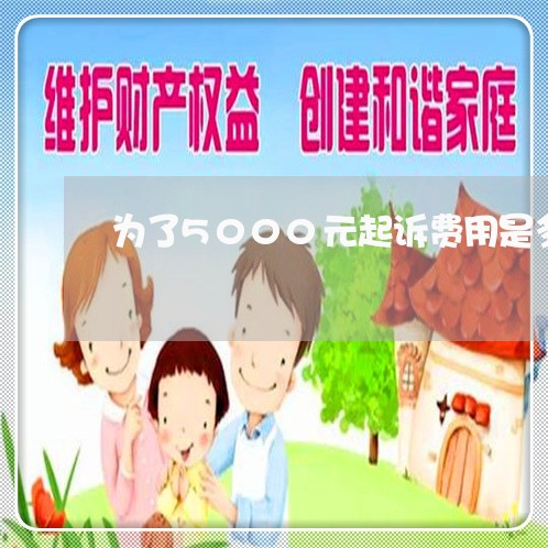 为了5000元起诉费用是多少/2023040219594