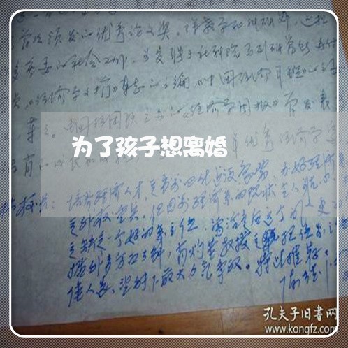 为了孩子想离婚/2023121683915