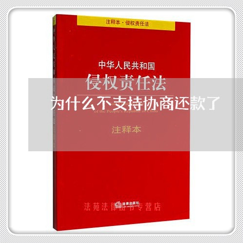 为什么不支持协商还款了/2023100727947