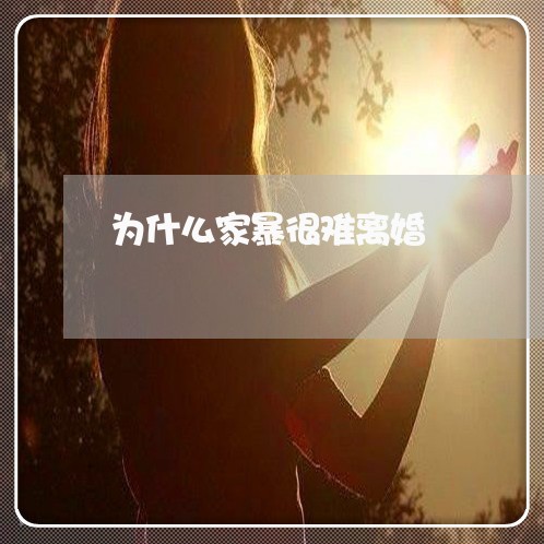 为什么家暴很难离婚/2023110585736