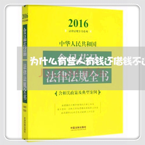 为什么有些人有钱还借钱不还/2023120501695