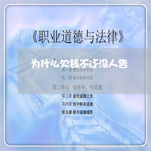 为什么欠钱不还没人告/2023110371693