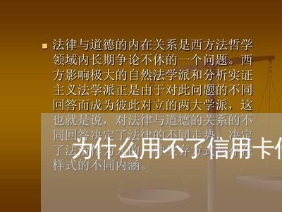 为什么用不了信用卡代还/2023081430272