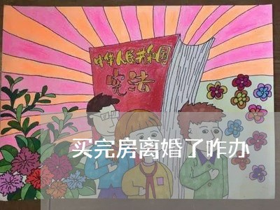 买完房离婚了咋办/2023092430793