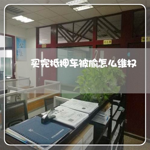 买完抵押车被偷怎么维权/2023062451683